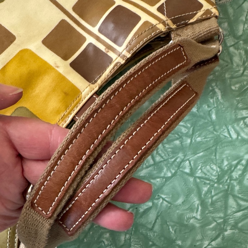 Orla Kiely Geometric Patterned Brown and Green Women's Bag - Picture 13 of 13